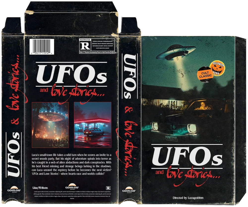 UFOs and Love Stories VHS — VHS design for Luca Dixon